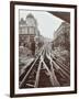 Men Working on Tramline Electricification, Wandsworth, London, 1906-null-Framed Photographic Print