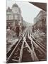 Men Working on Tramline Electricification, Wandsworth, London, 1906-null-Mounted Photographic Print