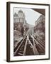 Men Working on Tramline Electricification, Wandsworth, London, 1906-null-Framed Photographic Print