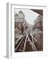 Men Working on Tramline Electricification, Wandsworth, London, 1906-null-Framed Photographic Print