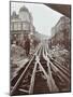 Men Working on Tramline Electricification, Wandsworth, London, 1906-null-Mounted Photographic Print