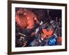 Men Working on Turbine Engine Parts For US Military Use in Machine Shop, General Electric Plant-Dmitri Kessel-Framed Photographic Print