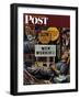 "Men Working," Saturday Evening Post Cover, April 12, 1947-Stevan Dohanos-Framed Premium Giclee Print