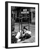 Men Working-null-Framed Giclee Print