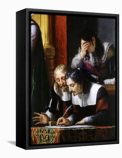 Men Writing from King Gustavus Adolphus of Sweden, 1594-1632-Pelagio Palagi-Framed Stretched Canvas