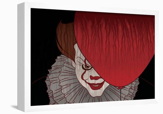Menacing Clown With Balloon-null-Framed Poster