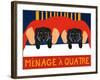 Menage A Quatre Black Black-Stephen Huneck-Framed Giclee Print