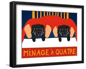 Menage A Quatre Black Black-Stephen Huneck-Framed Giclee Print