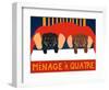 Menage A Quatre Black Choc-Stephen Huneck-Framed Giclee Print