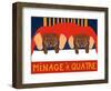 Menage A Quatre Choc Choc-Stephen Huneck-Framed Giclee Print