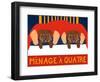 Menage A Quatre Choc Choc-Stephen Huneck-Framed Giclee Print