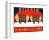 Menage A Quatre Choc Choc-Stephen Huneck-Framed Giclee Print