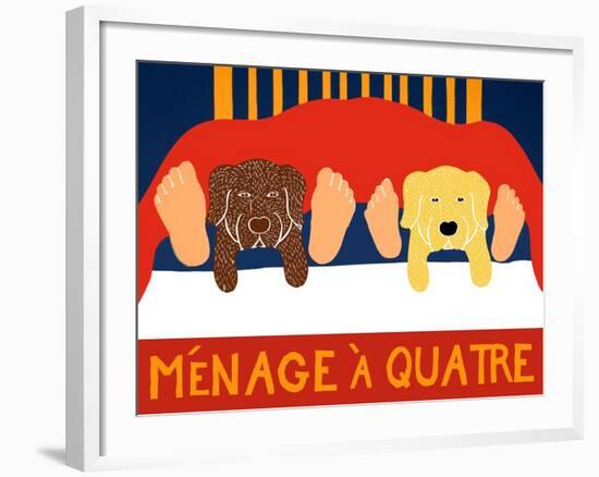 Menage A Quatre Choc Yellow-Stephen Huneck-Framed Giclee Print