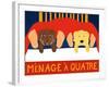 Menage A Quatre Choc Yellow-Stephen Huneck-Framed Giclee Print