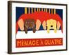 Menage A Quatre Choc Yellow-Stephen Huneck-Framed Giclee Print