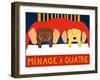 Menage A Quatre Choc Yellow-Stephen Huneck-Framed Giclee Print