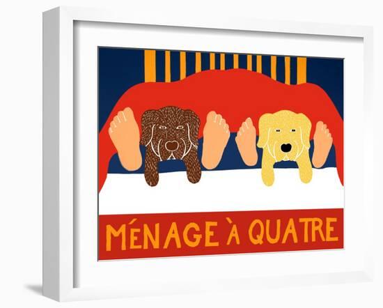 Menage A Quatre Choc Yellow-Stephen Huneck-Framed Giclee Print