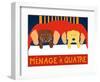 Menage A Quatre Choc Yellow-Stephen Huneck-Framed Giclee Print