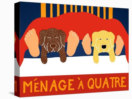 Menage A Quatre Choc Yellow-Stephen Huneck-Stretched Canvas