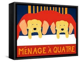 Menage A Quatre Yelllow Yellow-Stephen Huneck-Framed Stretched Canvas