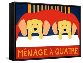 Menage A Quatre Yelllow Yellow-Stephen Huneck-Framed Stretched Canvas