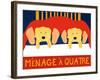 Menage A Quatre Yelllow Yellow-Stephen Huneck-Framed Giclee Print