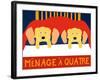 Menage A Quatre Yelllow Yellow-Stephen Huneck-Framed Giclee Print