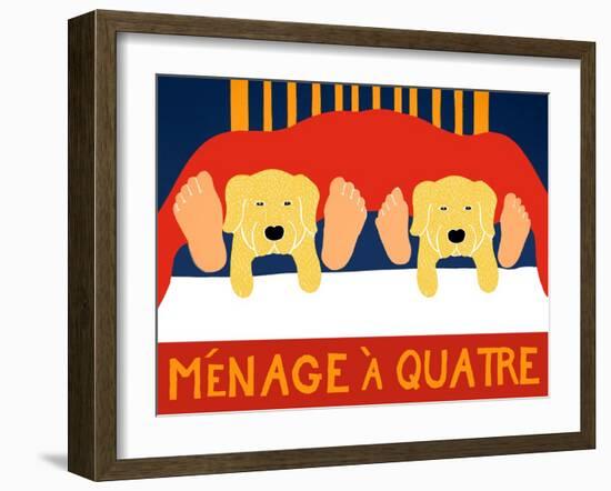 Menage A Quatre Yelllow Yellow-Stephen Huneck-Framed Giclee Print