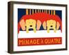 Menage A Quatre Yelllow Yellow-Stephen Huneck-Framed Giclee Print