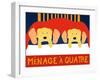 Menage A Quatre Yelllow Yellow-Stephen Huneck-Framed Giclee Print