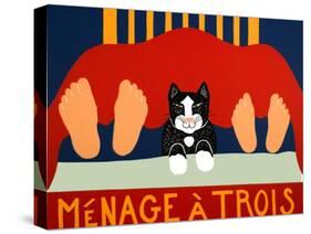 Menage A Trois Black Cat-Stephen Huneck-Stretched Canvas