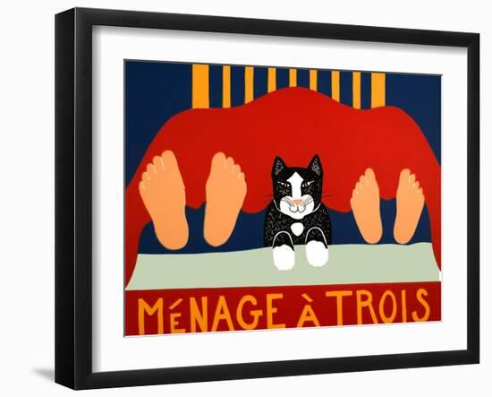 Menage A Trois Black Cat-Stephen Huneck-Framed Giclee Print