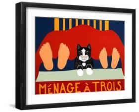 Menage A Trois Black Cat-Stephen Huneck-Framed Giclee Print