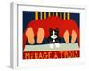 Menage A Trois Black Cat-Stephen Huneck-Framed Giclee Print