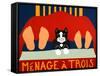 Menage A Trois Black Cat-Stephen Huneck-Framed Stretched Canvas