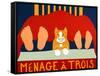 Menage A Trois Cat-Stephen Huneck-Framed Stretched Canvas