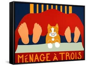 Menage A Trois Cat-Stephen Huneck-Framed Stretched Canvas