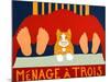 Menage A Trois Cat-Stephen Huneck-Mounted Giclee Print