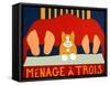 Menage A Trois Cat-Stephen Huneck-Framed Stretched Canvas