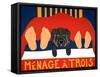 Menage Black-Stephen Huneck-Framed Stretched Canvas