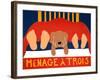 Menage Golden 1.5.5-Stephen Huneck-Framed Giclee Print