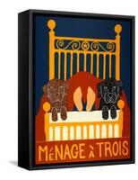 Menage II Black Choc-Stephen Huneck-Framed Stretched Canvas