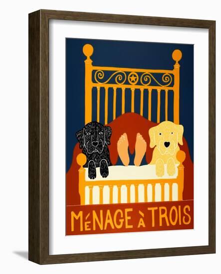 Menage II Black Yellow-Stephen Huneck-Framed Giclee Print