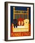 Menage II Black Yellow-Stephen Huneck-Framed Giclee Print