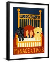 Menage II Black Yellow-Stephen Huneck-Framed Giclee Print