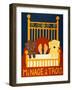 Menage II Choc Yellow-Stephen Huneck-Framed Giclee Print