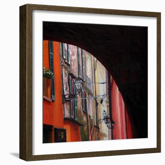 Menaggio Lanterns, 2012-Helen White-Framed Giclee Print