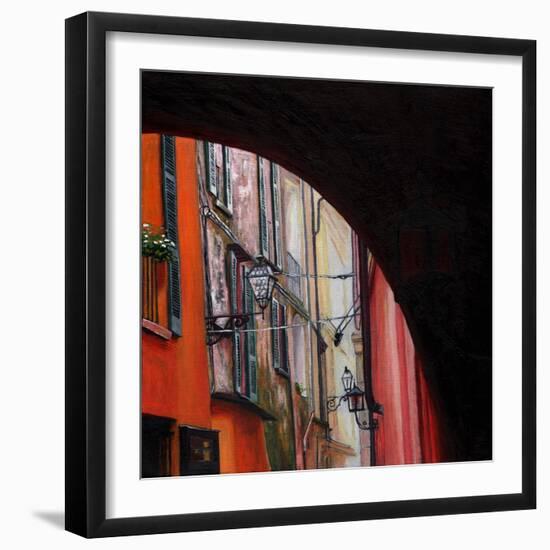 Menaggio Lanterns, 2012-Helen White-Framed Giclee Print