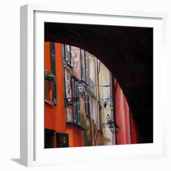 Menaggio Lanterns, 2012-Helen White-Framed Giclee Print