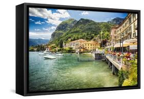 Menaggio Scenic On Lake Como-George Oze-Framed Stretched Canvas